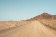 Gravel mountain roads. In the desert area of Fuerteventura.