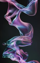 Poster - Vibrant Dance of Flowers: A mesmerizing display of liquid art that captures the fluid movement and elegance of mixed colors
