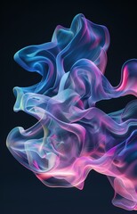 Poster - Vibrant Dance of Flowers: A mesmerizing display of liquid art that captures the fluid movement and elegance of mixed colors