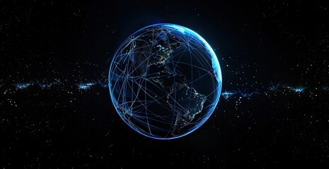 Poster - Illuminated Earth at Night: Global Communications and Urban Lighting