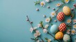 Spring design elements, Easter card background,