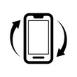 Rotate your phone display vector icon black