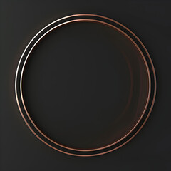 Wall Mural - A gold circle with a black background. The circle is the main focus of the image