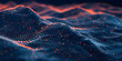 Abstract Digital Technology Wave with Particle Dots and Lines