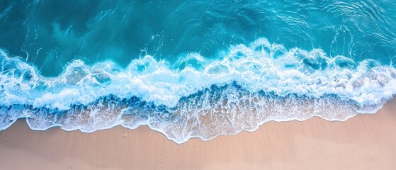 Wall Mural - The sea and sand are both blue.