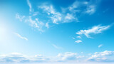Fototapeta Na sufit - Clear blue sky and white clouds