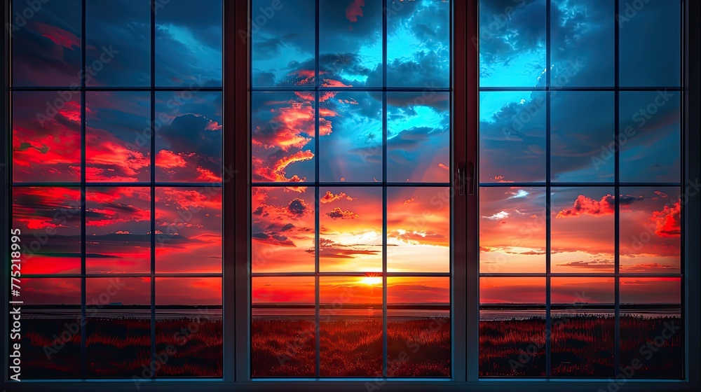 Stock-Illustration „Innovations in smart windows, solid color ...