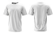 © David - Front and back views of a white men's classic t-shirt, versatile fashion staple isolated on transparent background