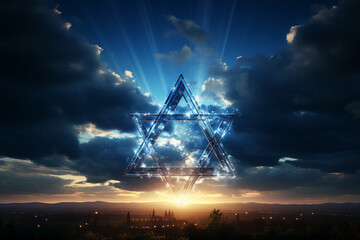 Wall Mural - Picture conceptual image made by generative AI with the Star of David