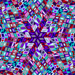 Poster - Dynamic colorful round tile pattern mosaic background - circular abstract vector graphic design