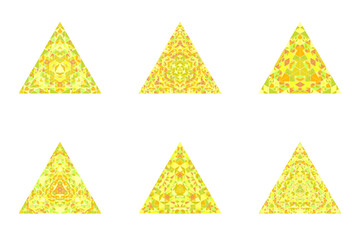 Poster - Isolated ornate triangular pyramid triangle collection - polygonal geometric  vector elements with triangles