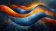 Abstract cosmic waves with vibrant colors