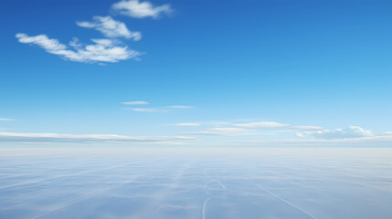 Empty asphalt floor and blue sky