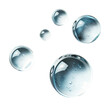 © David - Transparent water droplets on glass spheres with reflections isolated on transparent background