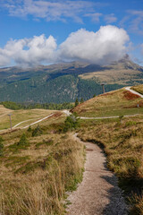 Wall Mural - Summer view of the famous Pale di San Martino  landscape, near San Martino di Castrozza, Italian Dolomites, Europe                        