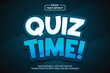 © Pickypicks - Quiz Time 3d Editable Text Effect Cartoon Style Premium Vector