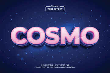 Wall Mural - editable text effect - cosmology text style