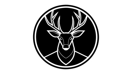 a-deer-icon-in-ciecle-logo vector illustration