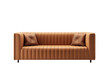 modern brown sofa isolated on transparent background