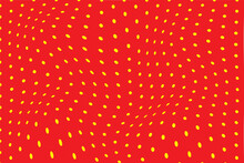 Abstract Yellow Color Small Polka Dot Wavy Pattern On Red Background Yellow Dots On A Red Background