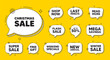 © blankstock - Offer speech bubble icons. Christmas Sale tag. Special offer price sign. Advertising Discounts symbol. Christmas sale chat offer. Speech bubble discount banner. Text box balloon. Vector