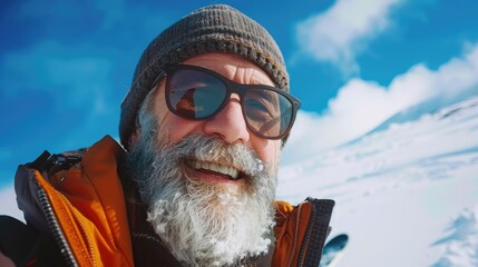 Poster - A man with a beard wearing sunglasses and a hat. Suitable for fashion blogs