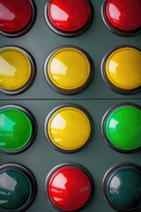 Poster - Close up of a traffic light, suitable for transportation concepts