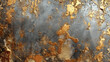 rusty metal texture background, scratchy gold painted wall, grey and gold colors