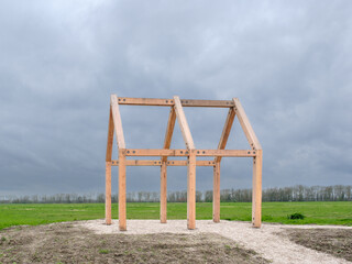 Canvas Print - Schokland, Terp de Zuidert, Noordoostpolder, Flevoland province, The Netherlands