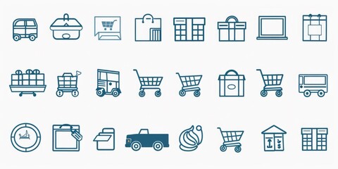 Poster - Various items displayed on a clean white background, suitable for product showcases