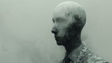 Fototapeta Do akwarium - Surreal portrait of a faceless man