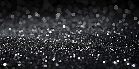 Poster - Black and white image of glowing lights, suitable for various projects