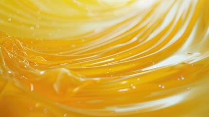 Poster - Close up of swirling yellow liquid, suitable for science and abstract concepts