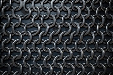 Poster - Close up of a bunch of metal chains. Suitable for industrial or security concepts