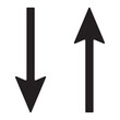 Arrow up and down icon, up icon, down icon. Economic and business profit growth concept. 11:11