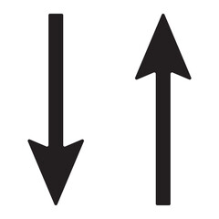 Wall Mural - Arrow up and down icon, up icon, down icon. Economic and business profit growth concept. 11:11