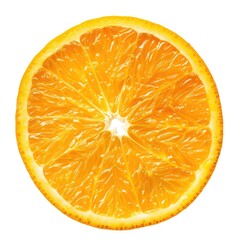 Poster - Fresh halved orange on a clean white background, suitable for food and beverage concepts