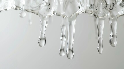 Poster - Close up of a chandelier with icicles hanging from it. Ideal for winter and holiday themed designs