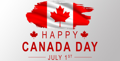 Wall Mural - Happy Canada day background or banner design template celebrated in 1 July. Canada independence day background.