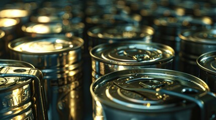 Poster - Collection of soda cans, perfect for advertising and beverage concepts