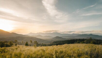 field view mountain landscape travel tropical nature beautiful summer tourism green sky