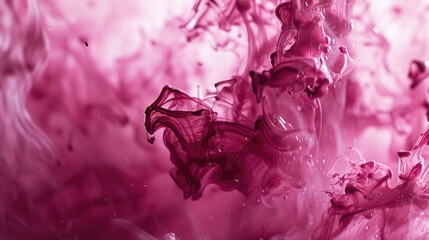 Poster - Close up of pink substance in water, ideal for scientific projects