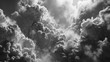A simple black and white photo of clouds. Suitable for various design projects