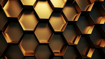 abstract 3d background with hexagons