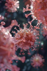 Aufkleber - A close up shot of a flower with water droplets. Perfect for nature and beauty concepts