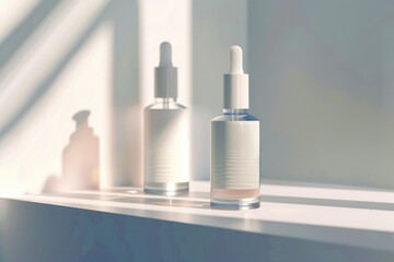 Aufkleber - Two bottles placed on a countertop, suitable for various concepts