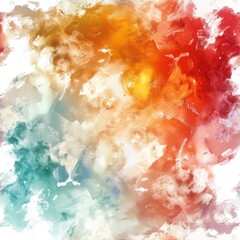 Poster - Close up of vibrant painting on white surface. Suitable for art and creativity concepts