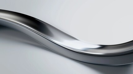 Poster - Detailed view of a curved metal object, suitable for industrial concepts