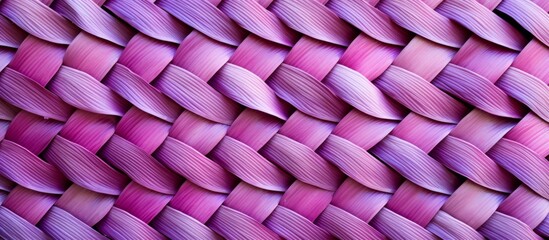 Poster - Close-up view of a vibrant pink woven material with a detailed and ornate pattern, showcasing craftsmanship