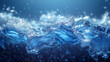 Close Up Blue Water Splash Background